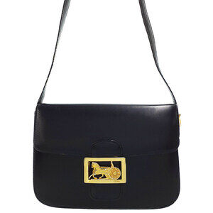 Celine Carriage Buckle Leather Shoulder Bag